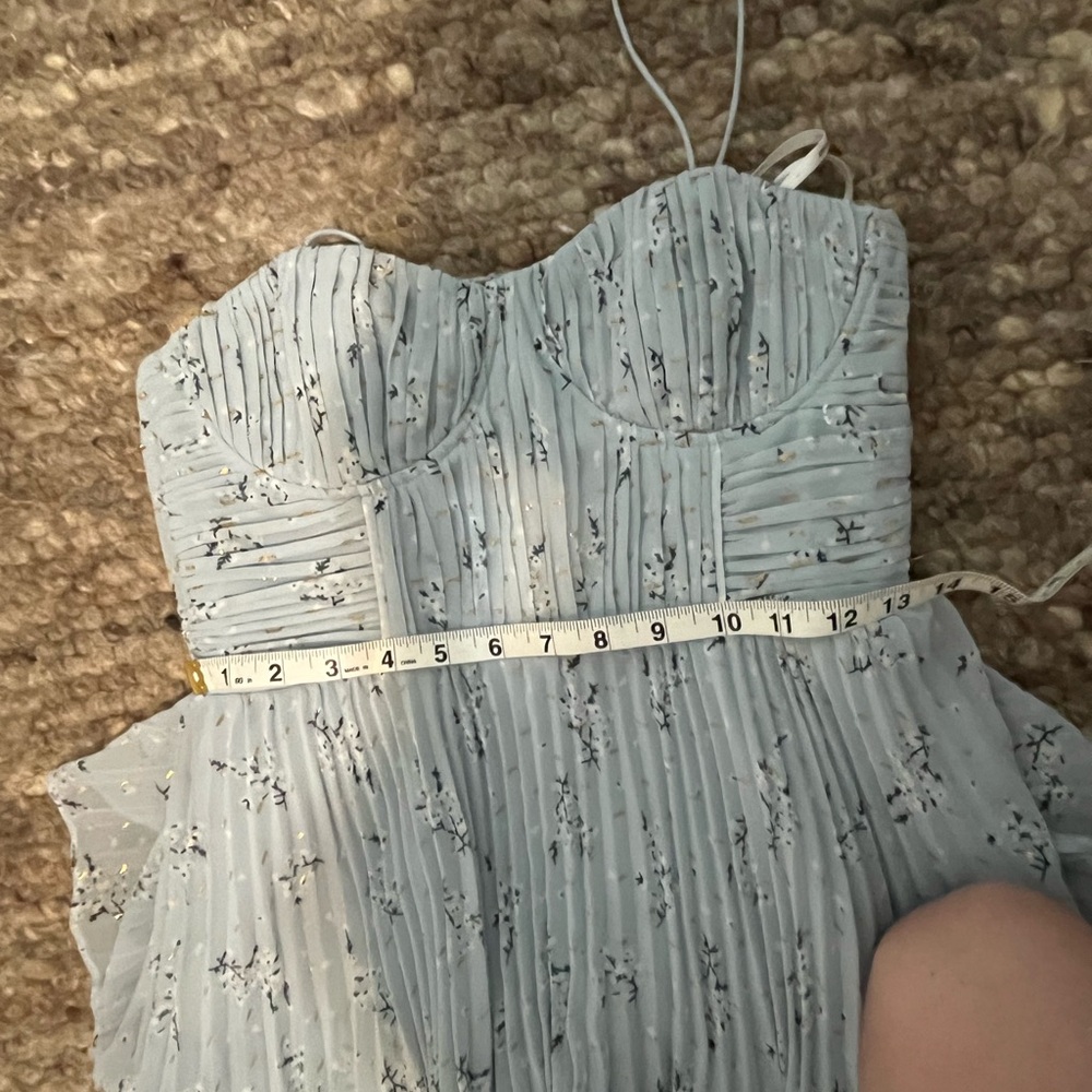 Self Portrait Blue Tiered Midi Dress - Picture 8 of 8